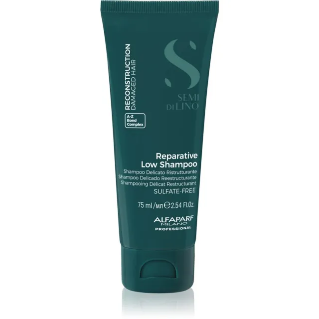Alfaparf Milano Semi di Lino Reconstruction Reparative Taastav šampoon kahjustatud juustele 75 ml
