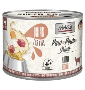 MAC's Paw Power Drink veiseliha ja rohke lihamahlaga jook kassidele