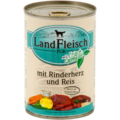 Land Fleisch veisesüdamega riis koerakonserv 800g