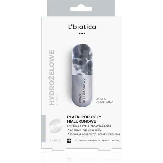L’biotica Eye Patches Hyaluronic Intensiivselt niisutav mask silmade piirkonnale 3x2 tk