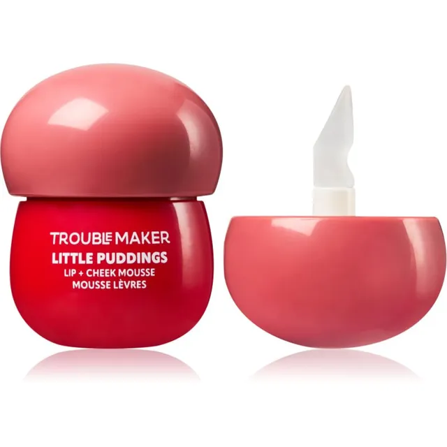 Trouble Maker Little Pudding Lip + Cheek Mousse Mitmeotstarbeline huulte- ja näomeik varjund Coral Pink 5 g