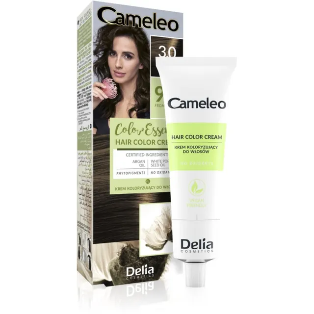 Delia Cosmetics Cameleo Color Essence Juuksevärv tuubis varjund 3.0 Dark Brown 75 g