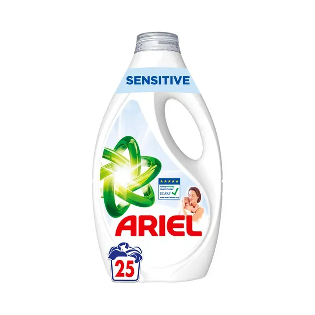 Pesugeel Sensitive, 25 pesukorda, ARIEL, 1,125 L