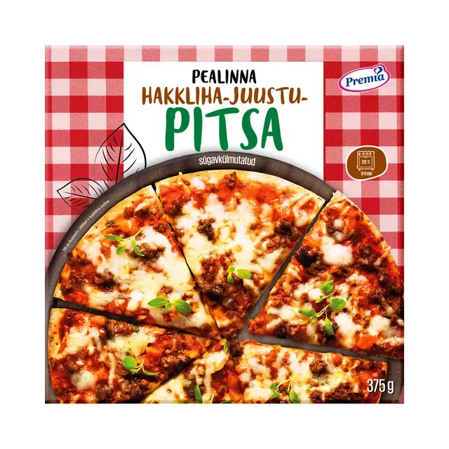 Hakkliha-juustu pitsa, PEALINNA, 375 g