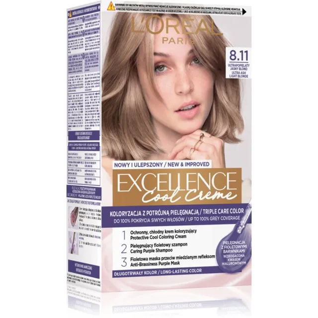 L’Oréal Paris Excellence Cool Creme Juuksevärv varjund 8.11 Ultra Ash Light Blond 1 tk