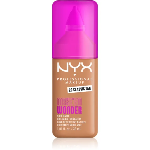 NYX Professional Makeup Make ‘Em Wonder Kerge matistav jumestuskreem varjund 20 Classic Tan 30 ml