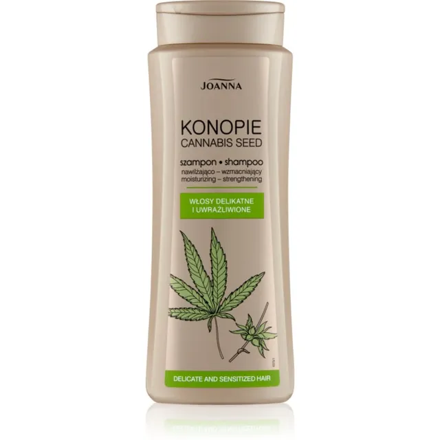 Joanna Cannabis Energiat andev šampoon õhukestele ja kahjustatud juustele 400 ml