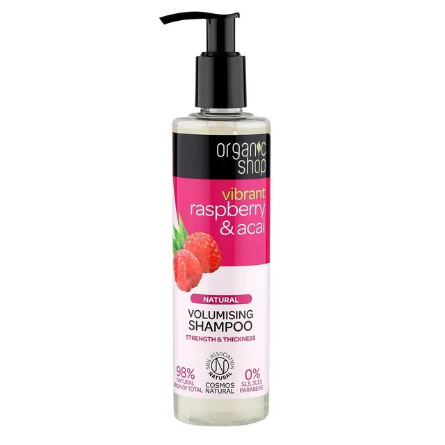 ORGANIC SHOP Vibrant Raspberry & Acai Volumising Shampoo 280ml