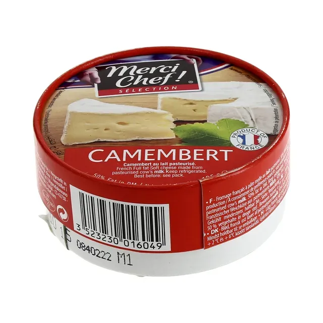 Valgehallitusjuust Camembert, MERCI CHEF, 125 g
