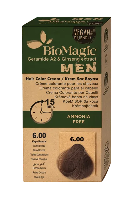 BioMagic Permanent Hair Color Cream For Men ammoniaagivaba juuksevärv meestele