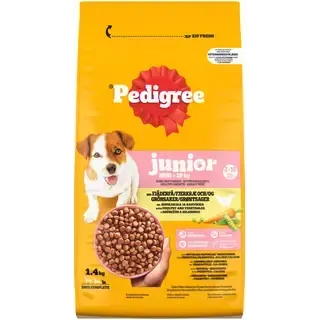 Pedigree <10kg Junior kuivtoit koertele linnulihaga 1,4 kg