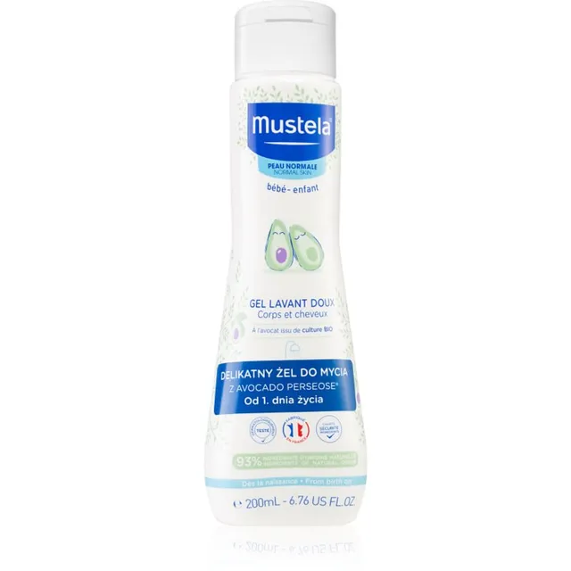 Mustela Bébé Bain Juuste- ja kehapesugeel lastele 200 ml