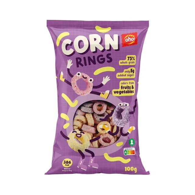 Värvilised maisirõngad, OHO, 100 g