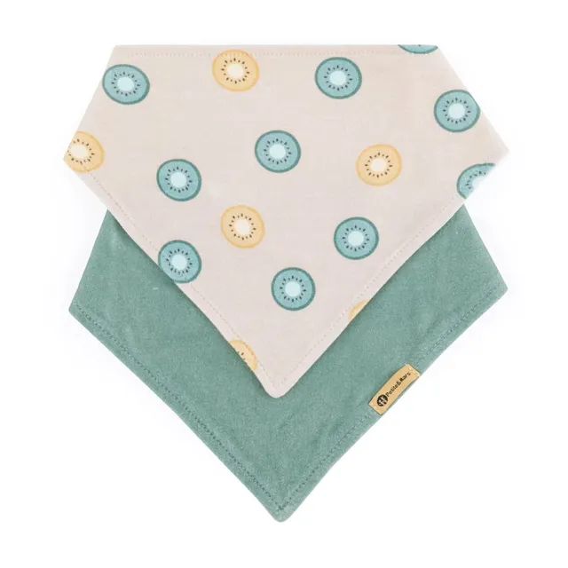 Petite&Mars Bandana Luke 3m+ pudipõll Beige Kiwis&Misty Green 1 tk