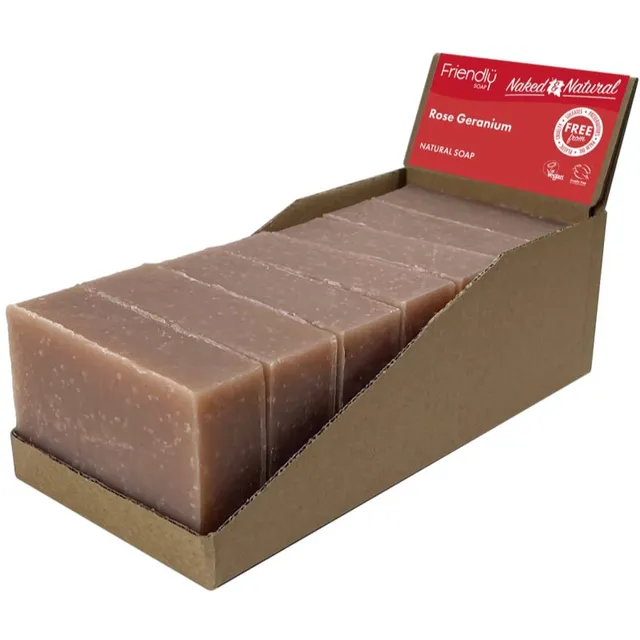 Friendly Soap Natural Soap Rose Geranium Looduslik seep 7x95 g