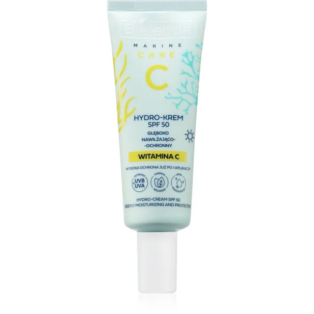 Bielenda C Marine Care Hydro-cream deeply moisturizing and protective SPF 50 Niisutav ja kaitsev kreem C-vitamiiniga SPF 50 40 ml