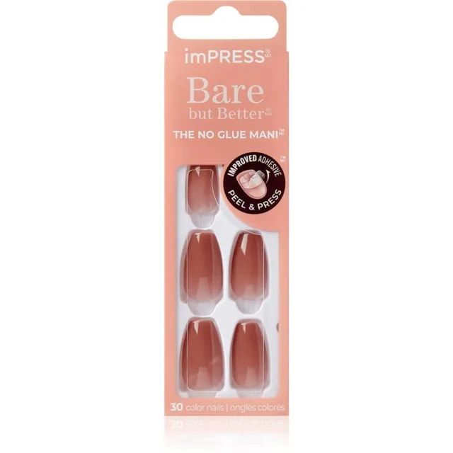 KISS imPRESS Bare but Better Kunstküüned isekleepuvad Flare 30 tk