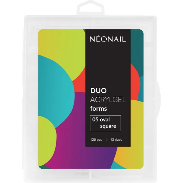 NEONAIL Duo Acrylgel Forms Šabloonid küüntele tüüp 05 Oval Square 120 tk