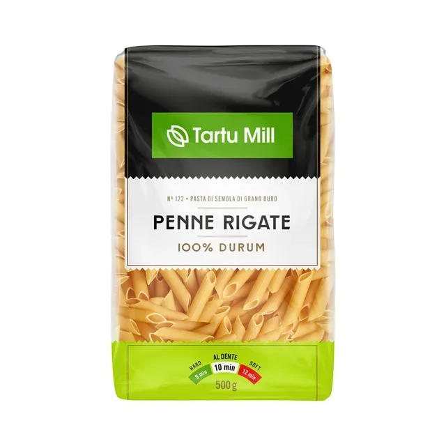 Durumnisujahupasta Penne, TARTU MILL, 500 g