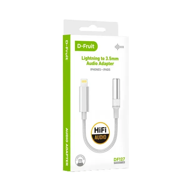 Adapter Lightning - 3,5mm DF127, D-FRUIT, 1 tk