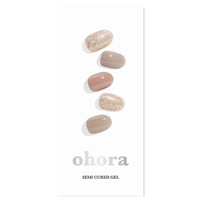 OHORA Semi Cured Gel Nail Strips N Carmel 30pcs