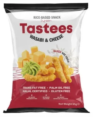 Tastees Wasabi ja Juustumaitseline Riisisnäkk 65g