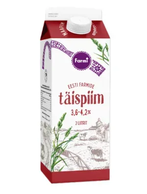 Farmi Täispiim 3,6%-4,2%, 2 l
