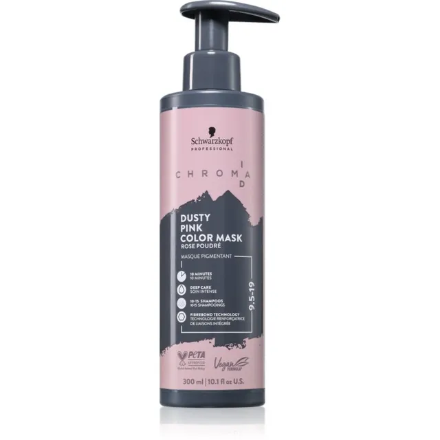 Schwarzkopf Professional Chroma ID Color Mask Intensiivne bonding-tehnoloogial põhinev värvimask juustele varjund 9.5-19 Dusty Pink 300 ml