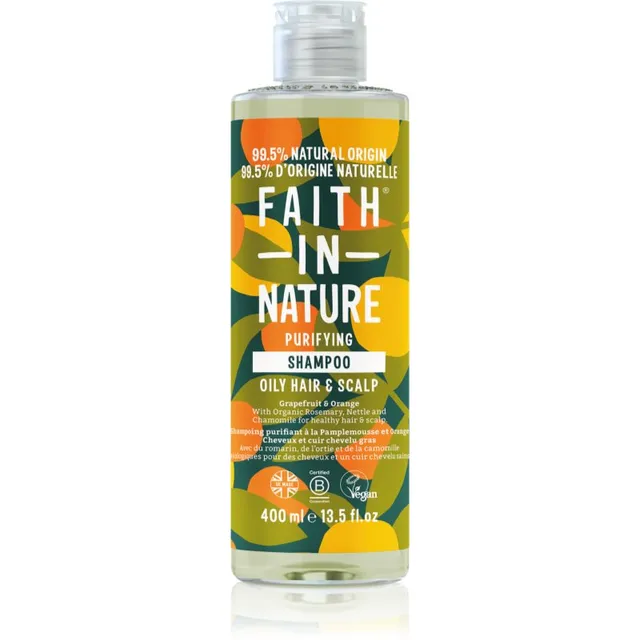 Faith In Nature Grapefruit & Orange Looduslik šampoon normaalsetele kuni rasustele juustele 400 ml