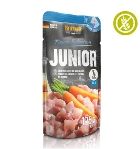 BELCANDO FINEST SELECTION eine juunior-koerale, kanaliha porgandi ja lõheõliga, kotikeses