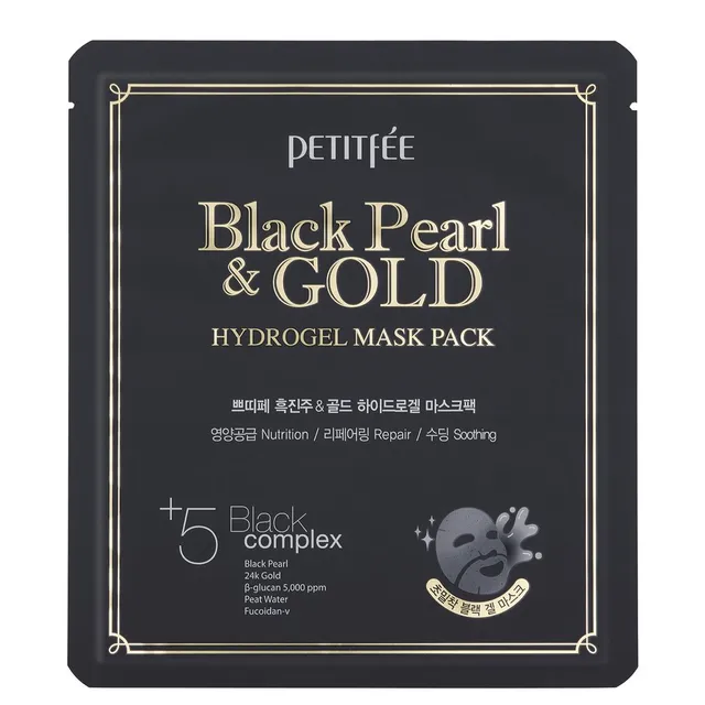 PETITFEE Black Pearl & Gold Hydrogel Mask Pack 30g