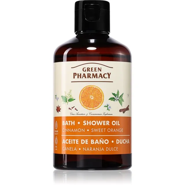 Green Pharmacy Cinnamon & Sweet orange Bath Oil Dušiõli kaneel 250 ml