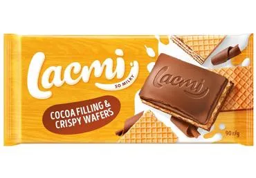 Piimašokolaad Lacmi vahvliga ROSHEN 90g
