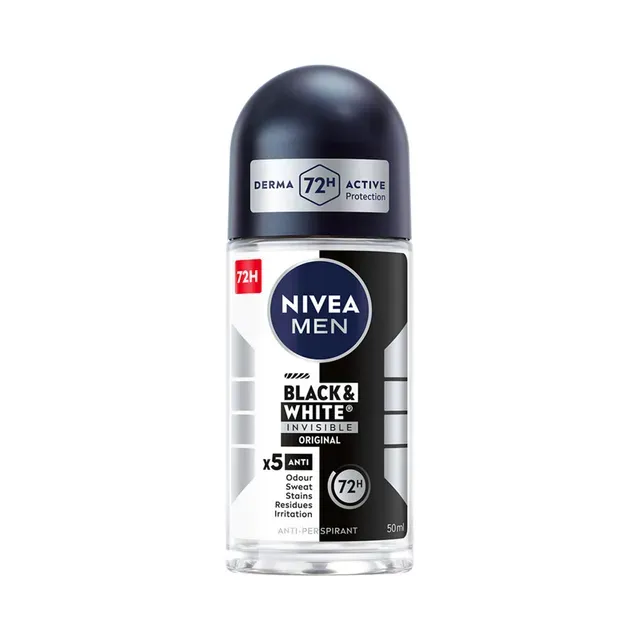 Rulldeodorant Power Black&White, NIVEA, 50 ml