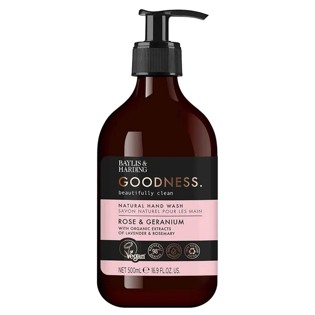 BAYLIS & HARDING Goodness Rose & Geranium Hand Wash 500ml