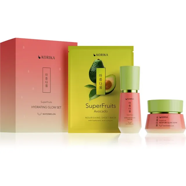 KORIKA SuperFruits Hydrating Glow set 3 pcs Kinkekomplekt intensiivseks niisutamiseks