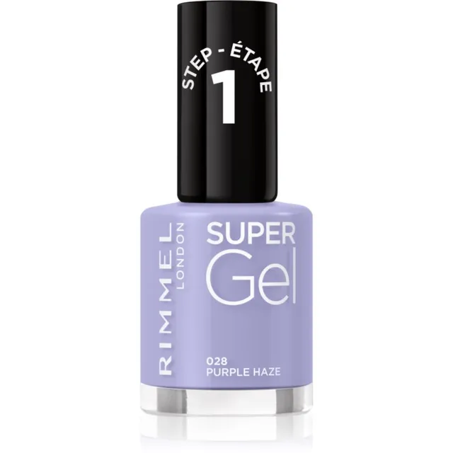 Rimmel Super Gel Geelküünelakk ilma UV / LED-lampide kasutamiseta varjund 028 Purple Haze 12 ml