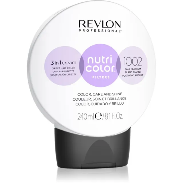 Revlon Professional Nutri Color Filters Metal-Ice Toitev ja tooniv mask professionaalseks kasutamiseks 1002 240 ml