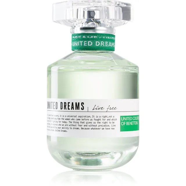 Benetton United Dreams for her Live Free tualettvesi naistele 80 ml