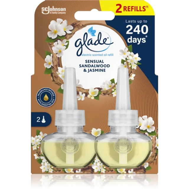 GLADE Sensual Sandalwood & Jasmine Elektriise hajuti täidis topelt 2x20 ml