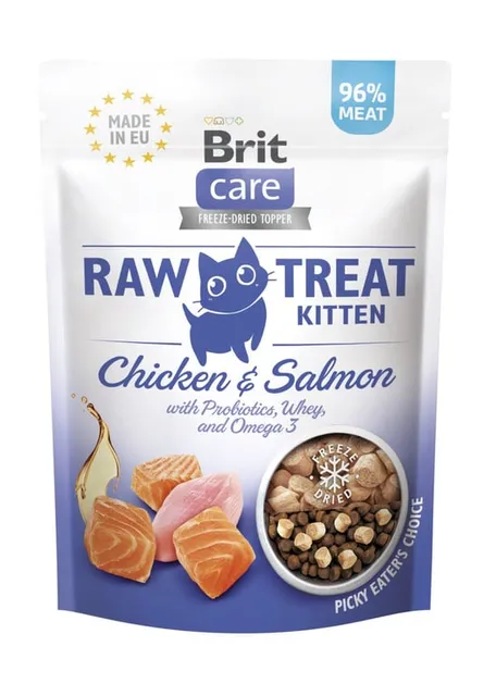 Brit Care külmkuivatatud maius kassipojale, kana/lõhe, 40 g