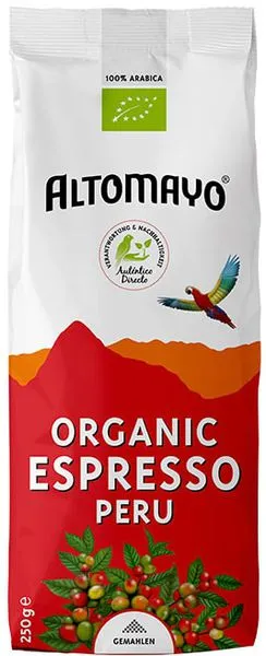 Jahvatatud kohv "Organic espresso", ökoloogiline