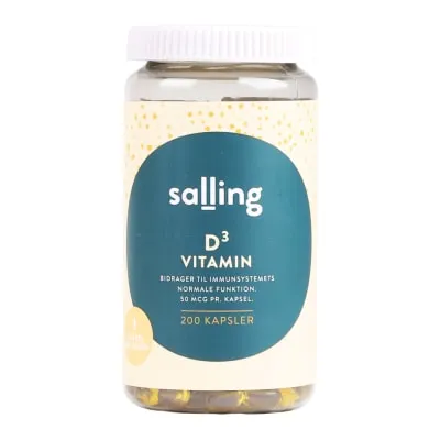 Toidulisand vitamiin D3 Salling 200 kapslit