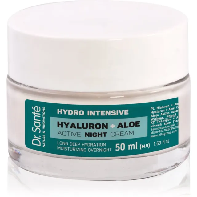 Dr. Santé Hydro Intensive Hyaluron + Aloe Öökreem aloe veraga 50 ml