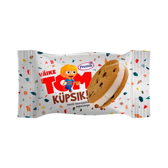 Küpsik! Vanilli koorejäätis küpsistega, VÄIKE TOM, 75 g