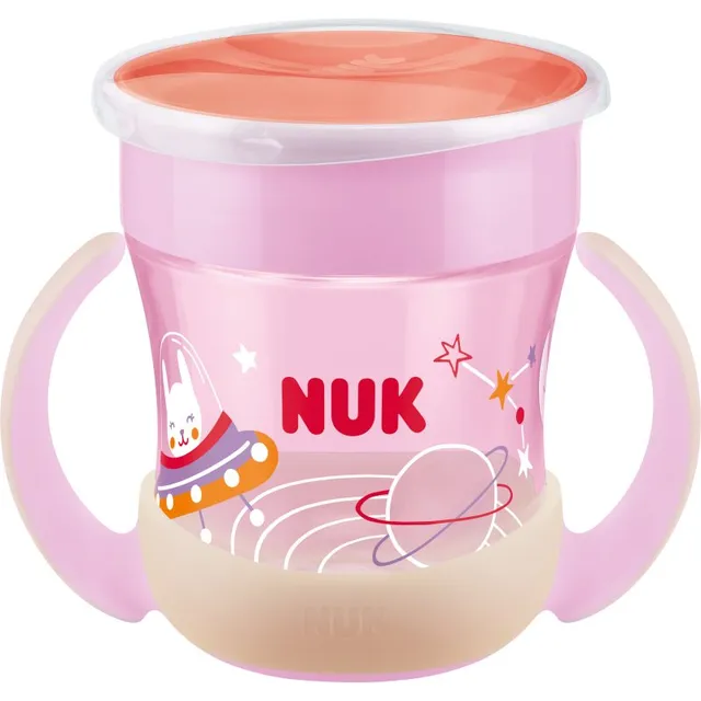 NUK Magic Cup Night Tass käepidemetega 6m+ Pink 1 tk