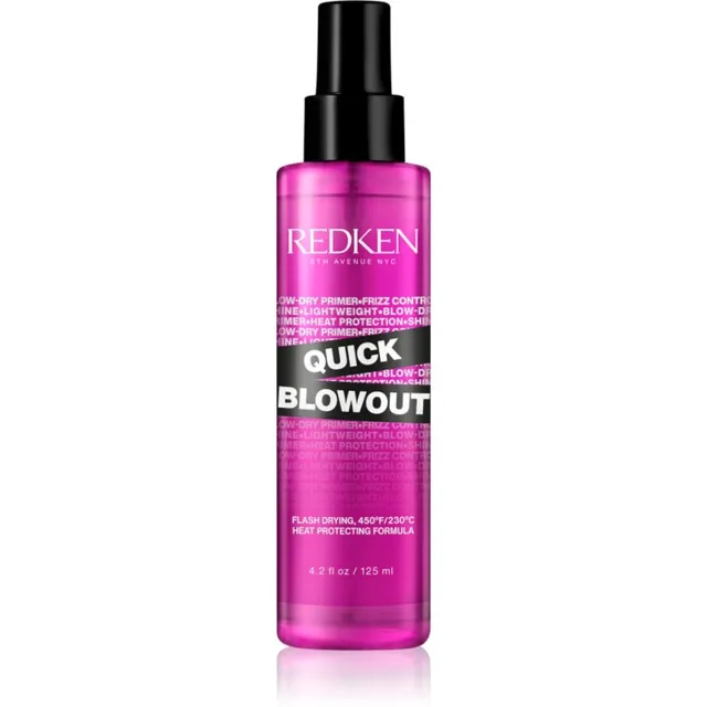 Redken Quick Blowout Termilise kaitsega juukselakk kasutamiseks lametangide ja lokitangidega kiiremaks kuivatamiseks 125 ml