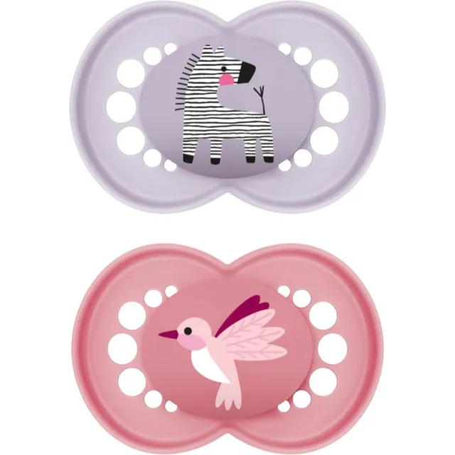 MAM Original 6+ months lutt Purple/ Pink 2 tk