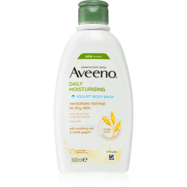 Aveeno Daily Moisturising Yoghurt body wash Toitev dušigeel Vanilla & Yoghurt 300 ml