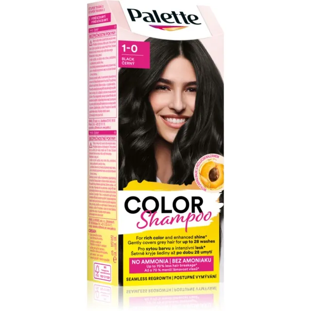 Schwarzkopf Palette Color Shampoo Toniseeriv šampoon varjund 1-0 (113) Black 50 ml